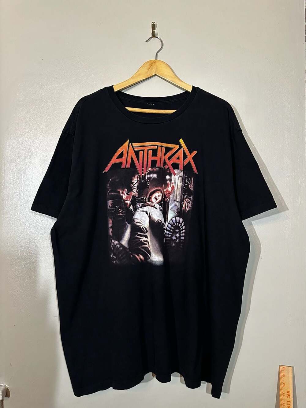 Anthrax Spreading The Disease Band T-Shirt Black Graphic Tee